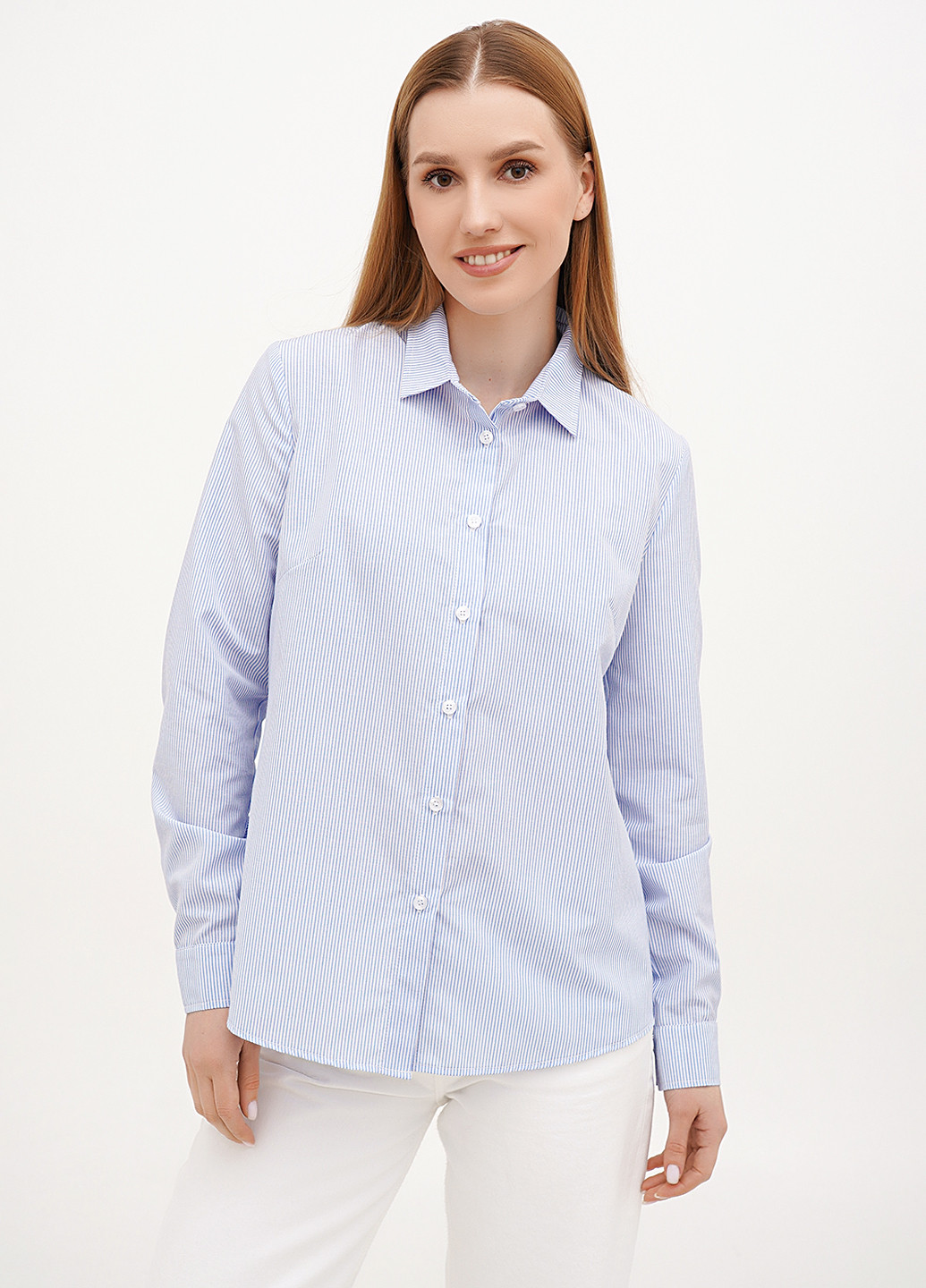 Голубой кэжуал рубашка в полоску KASTA design