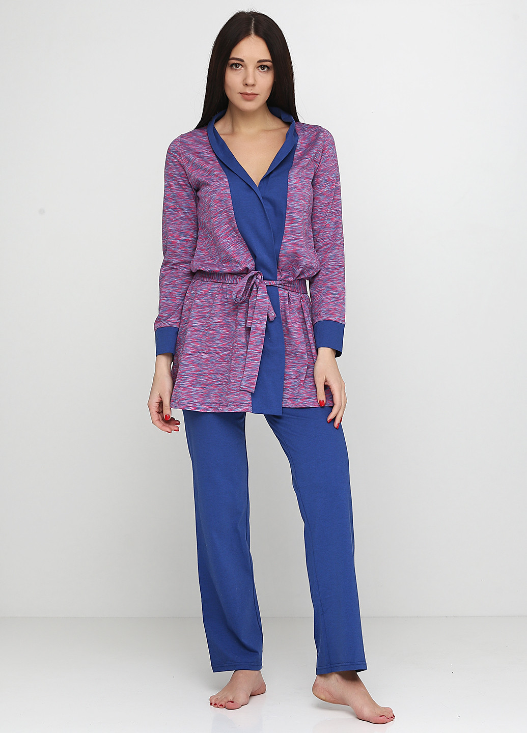 Синяя всесезон пижама (халат, брюки) Ogham