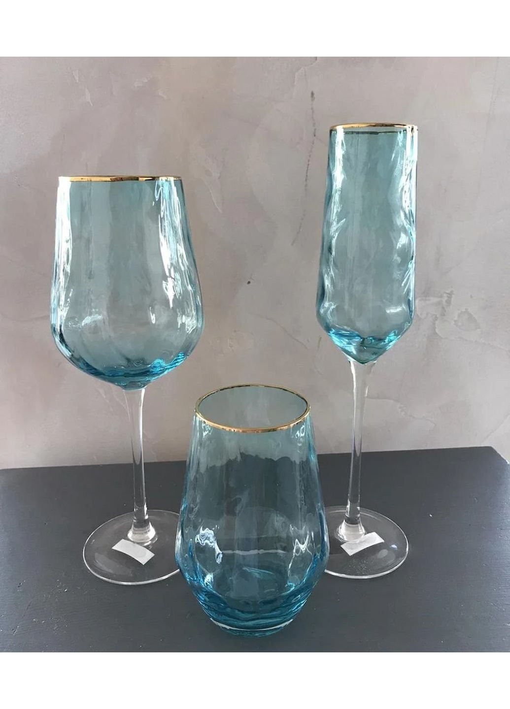 Бокал для шампанського Блакитна хвиля ML-01 275 мл Olens (253583740)