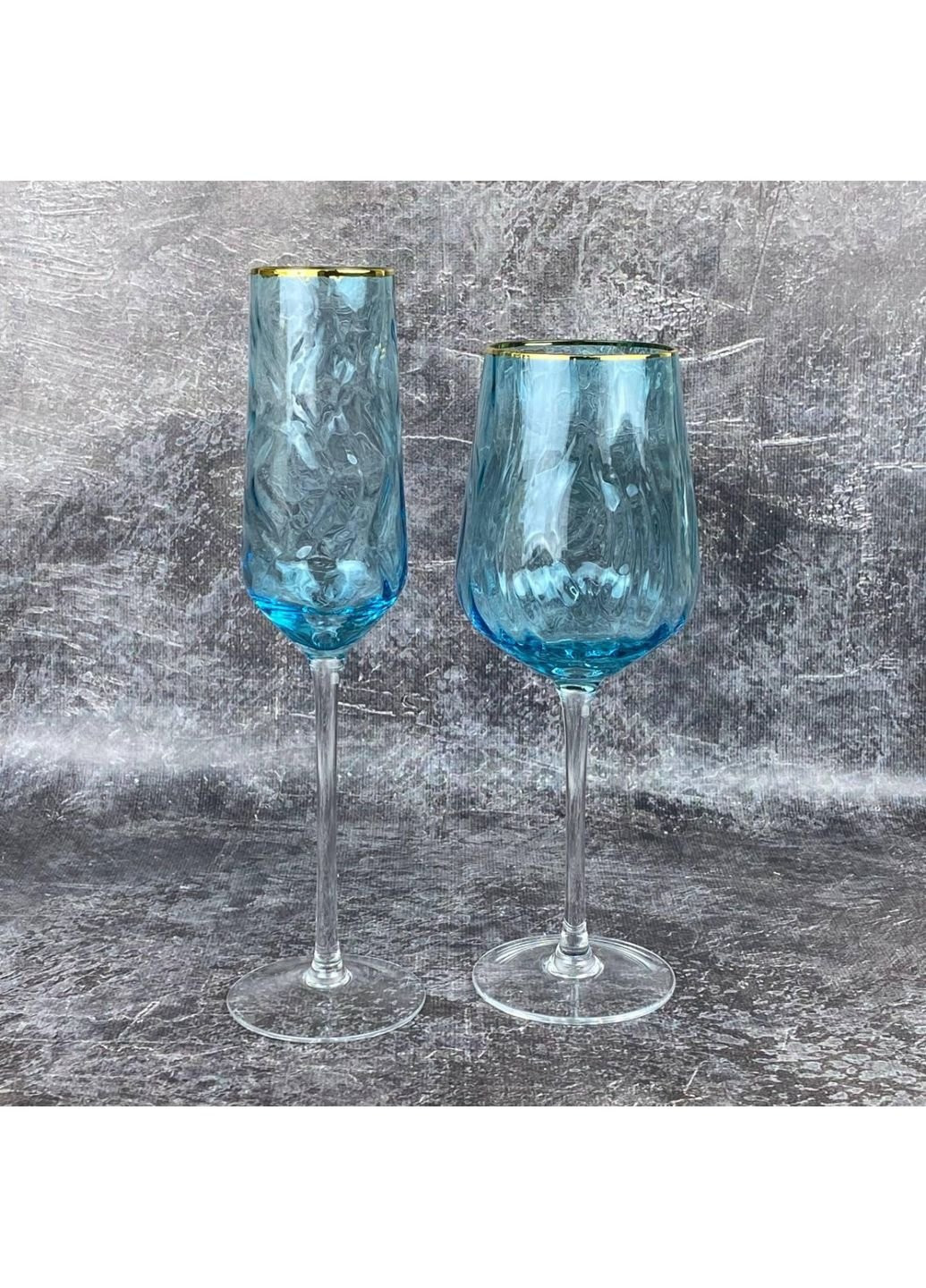 Бокал для шампанського Блакитна хвиля ML-01 275 мл Olens (253583740)