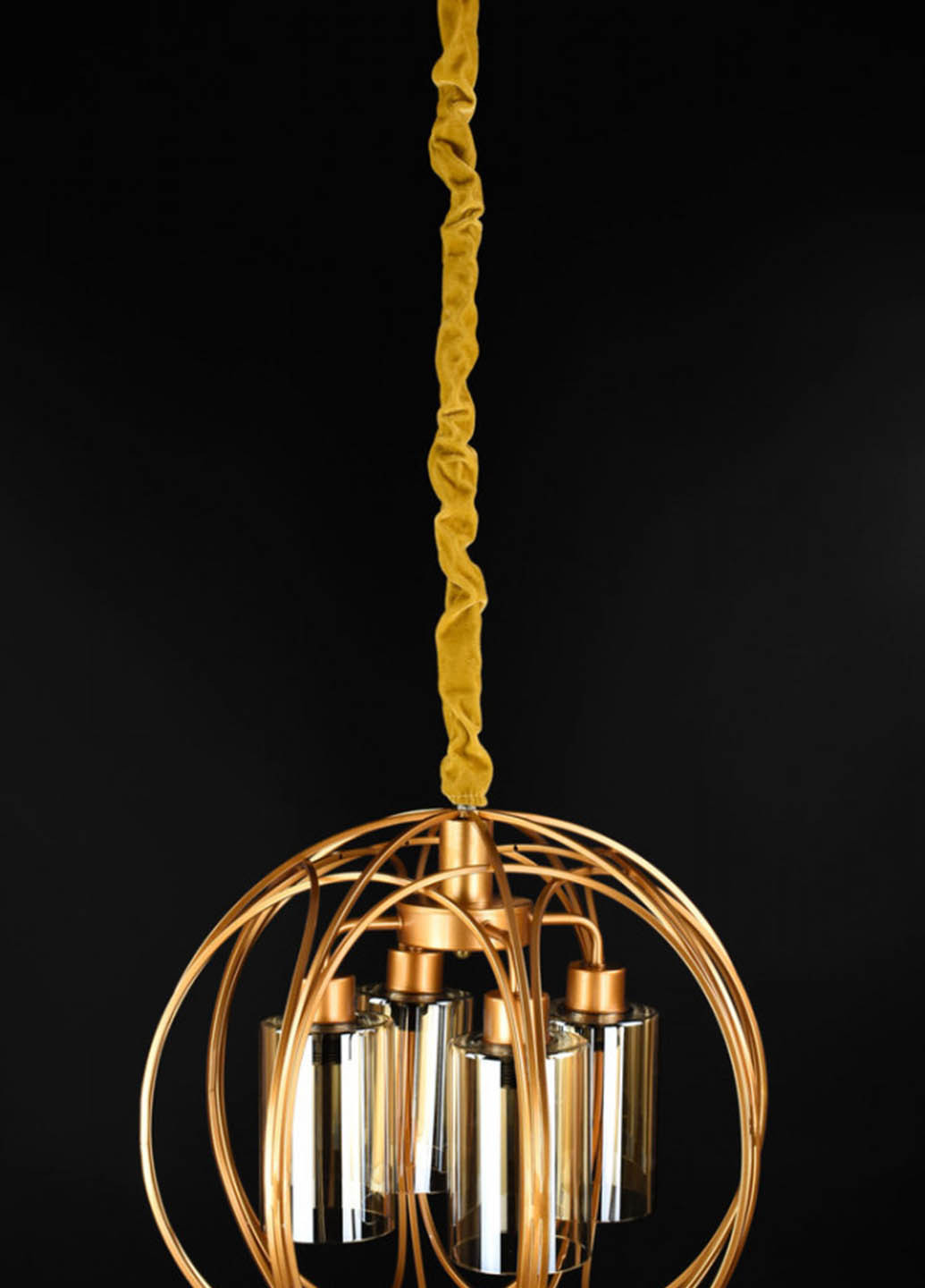 Люстра стельова підвісна в стилі LOFT (лофт) 12571/4 Жовтий 50х47х47 см. Handmade (234539537)