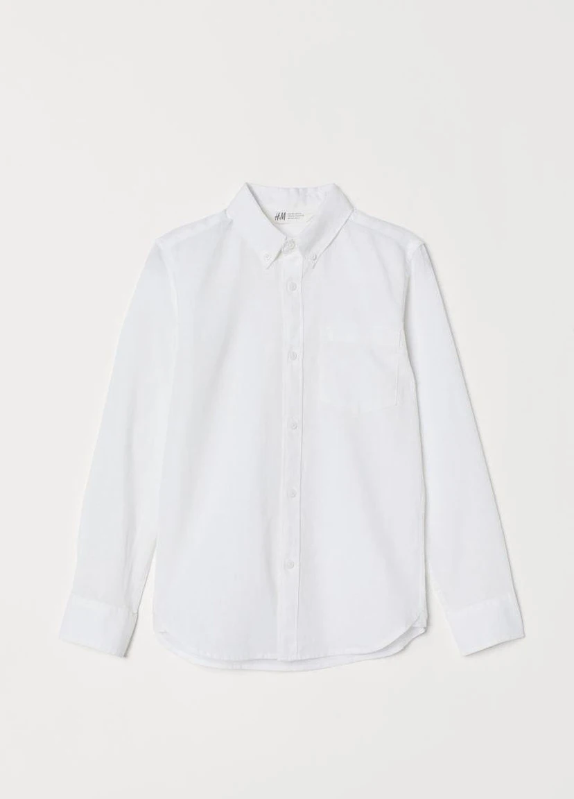 Белая классическая рубашка H&M