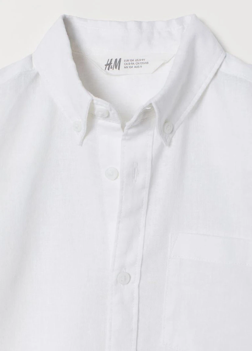 Белая классическая рубашка H&M