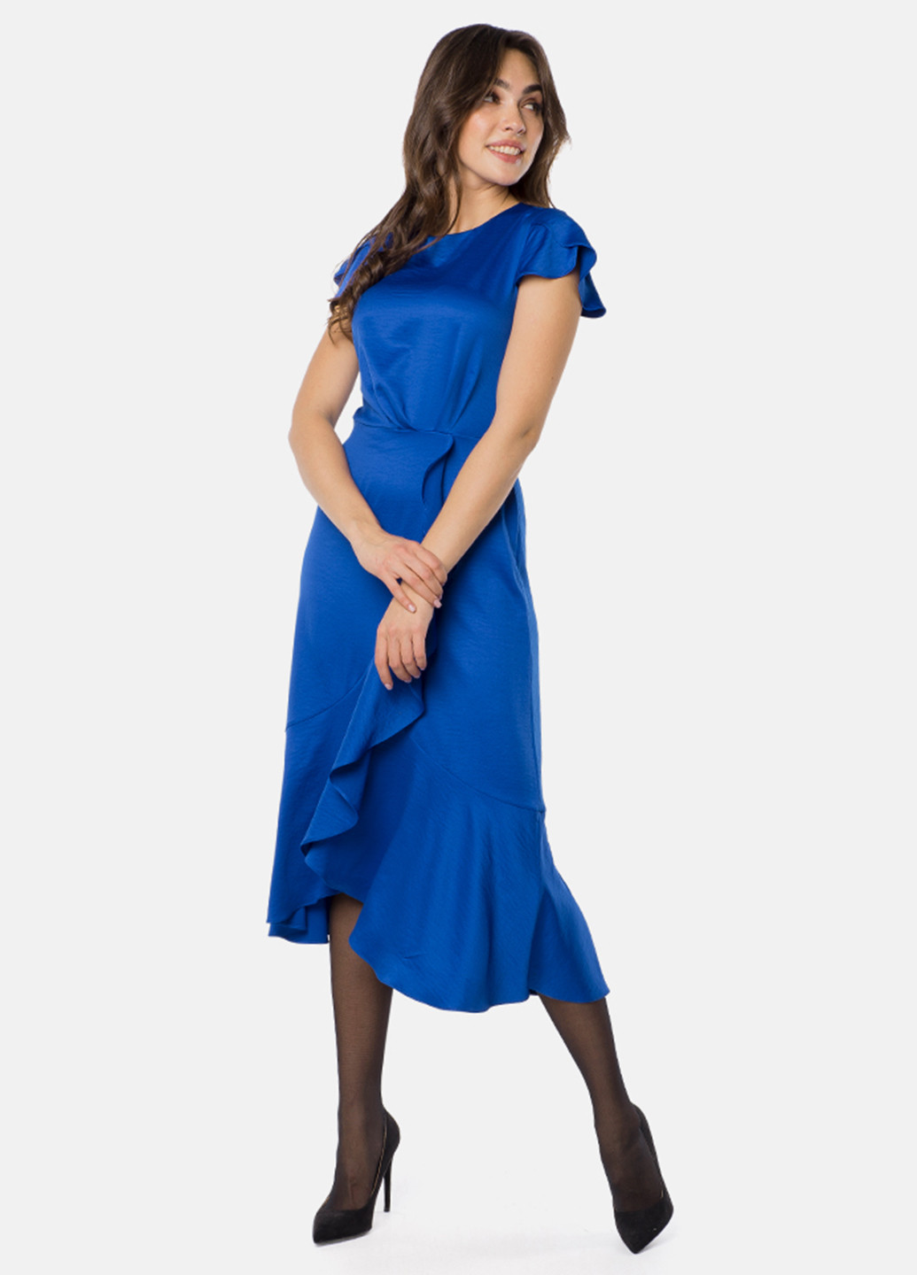 Синя кежуал сукня MR 520 однотонна
