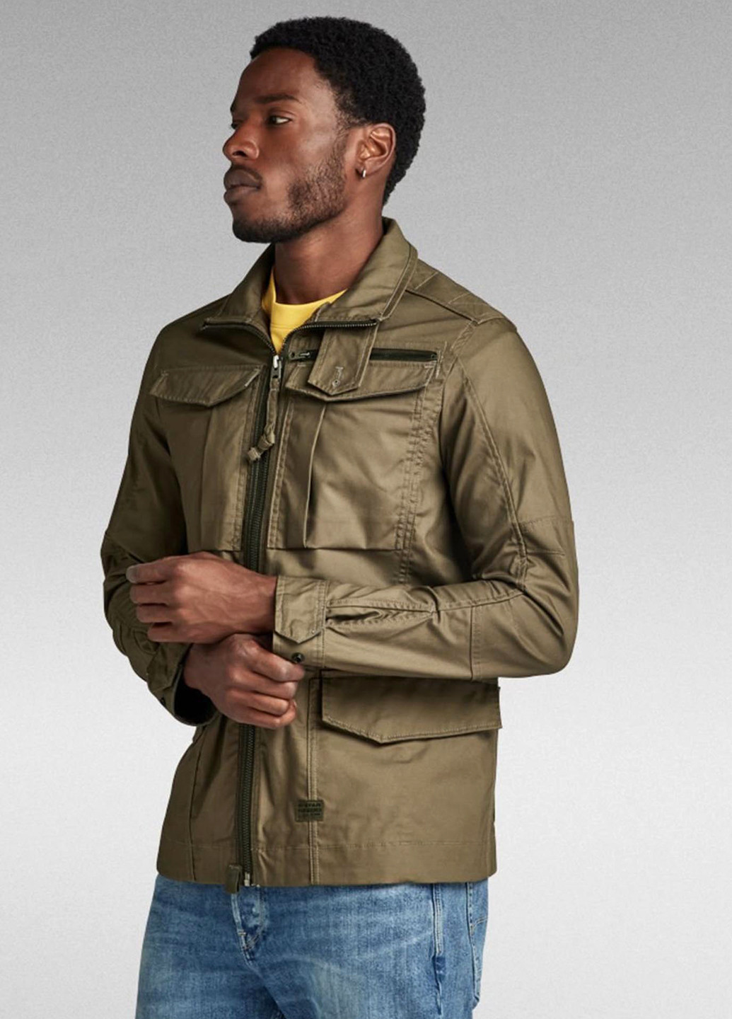 Оливковая (хаки) демисезонная куртка G-Star Raw