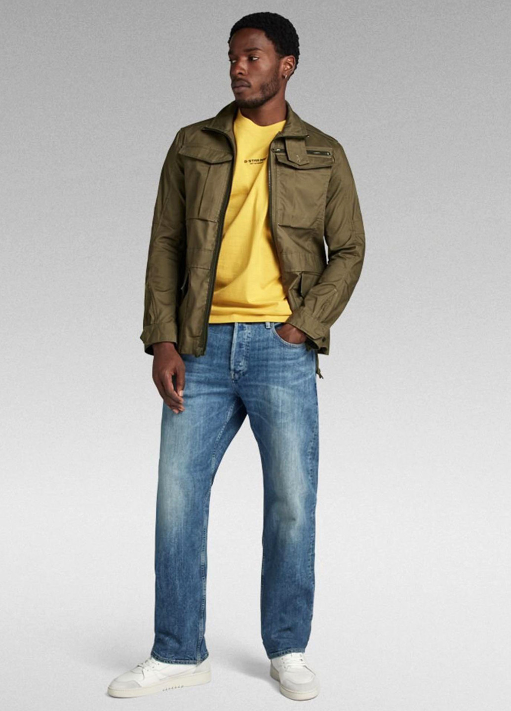 Оливковая (хаки) демисезонная куртка G-Star Raw