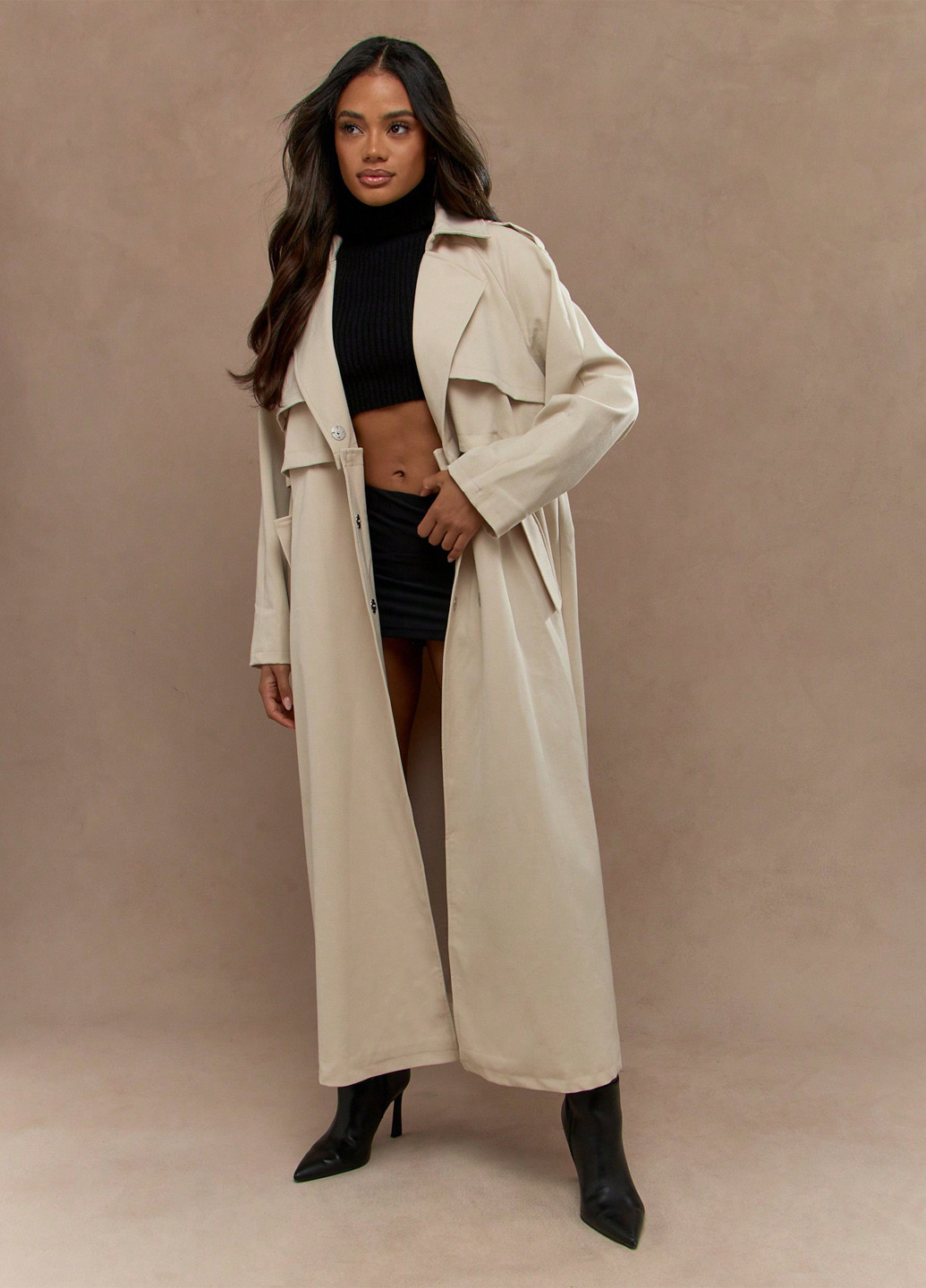 Плащ SHEIN тренчкот на кнопках демісезон (353307589)