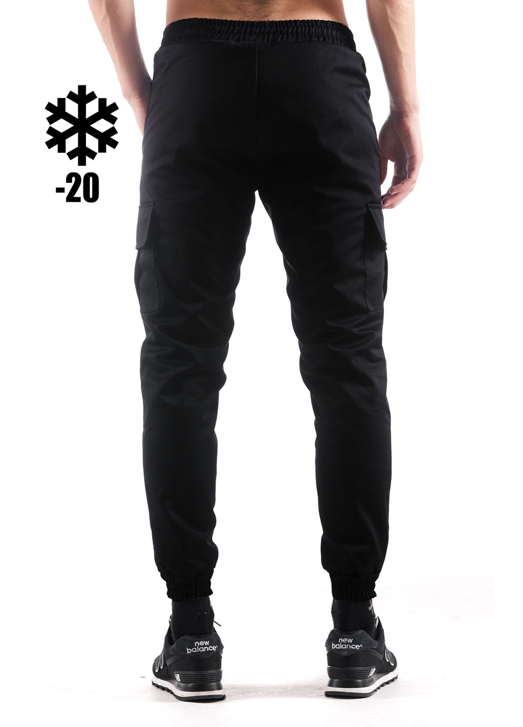 Черные кэжуал зимние зауженные брюки Ястребь