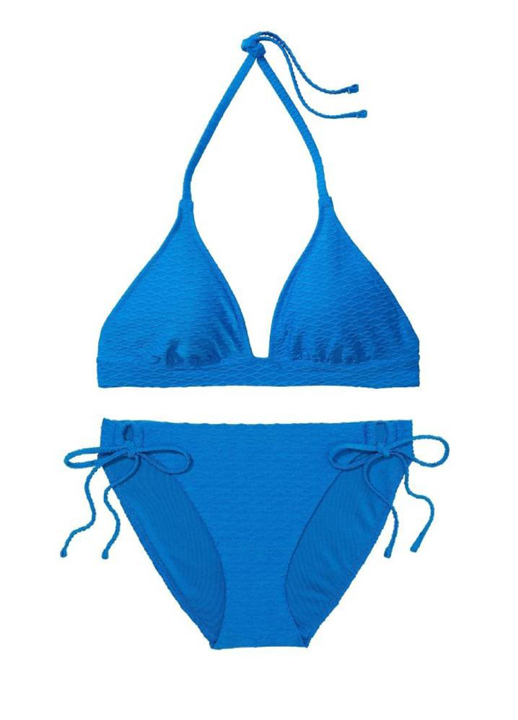 Синій літній купальник (ліф, трусики) халтер, роздільний Victoria's Secret