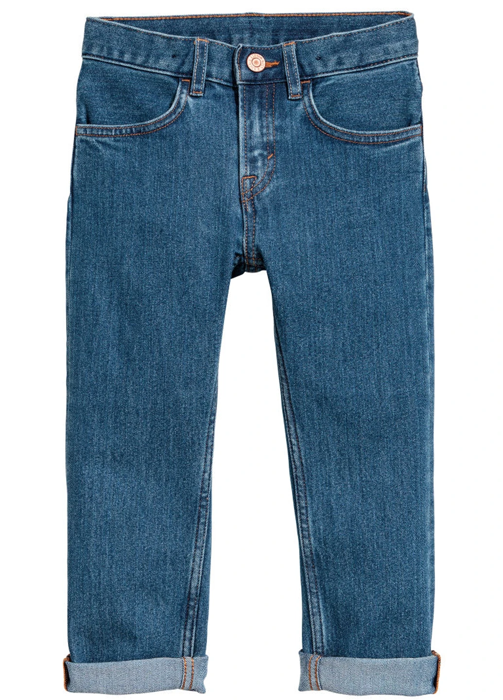 Синие демисезонные прямые брюки H&M