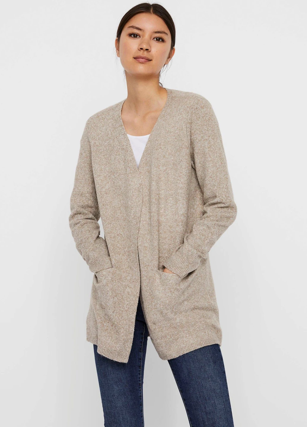 Бежевый демисезонный кардиган Vero Moda