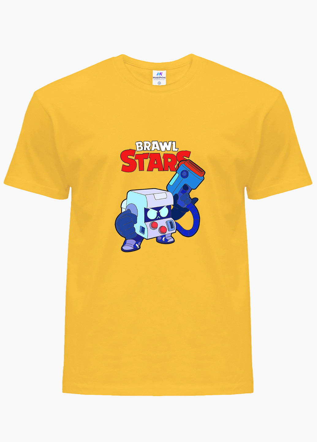 Жовта демісезонна футболка дитяча 8 біт бравл старс (8-bit brawl stars) (9224-1002) MobiPrint