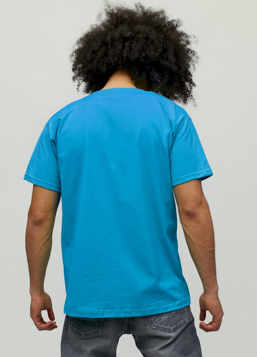 Светло-синяя футболка мужская YAPPI