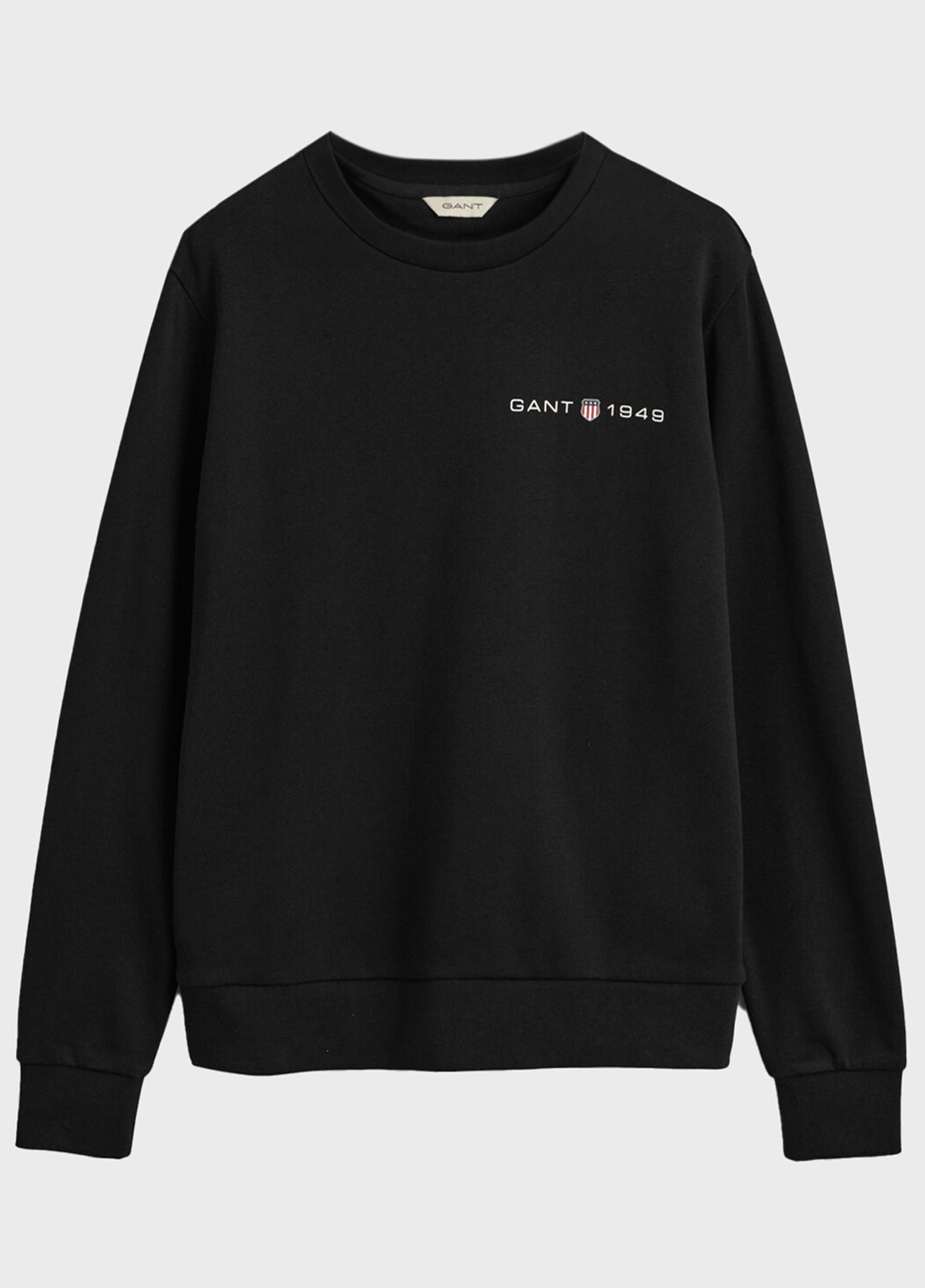 Чорний світшот Gant однотонний вишивка (322564198)
