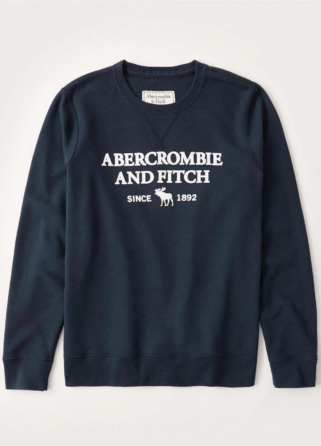 Свитшот Abercrombie & Fitch - Свободный крой темно-синий кэжуал хлопок, полиэстер - (185459340)