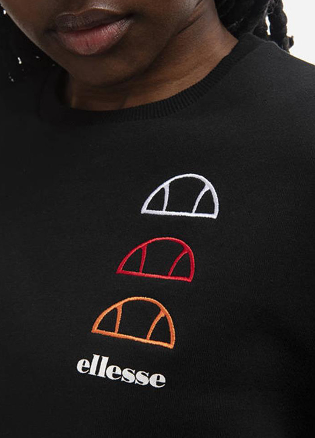 Чорний світшот sgg09815-black Ellesse логотип вишивка (321963492)