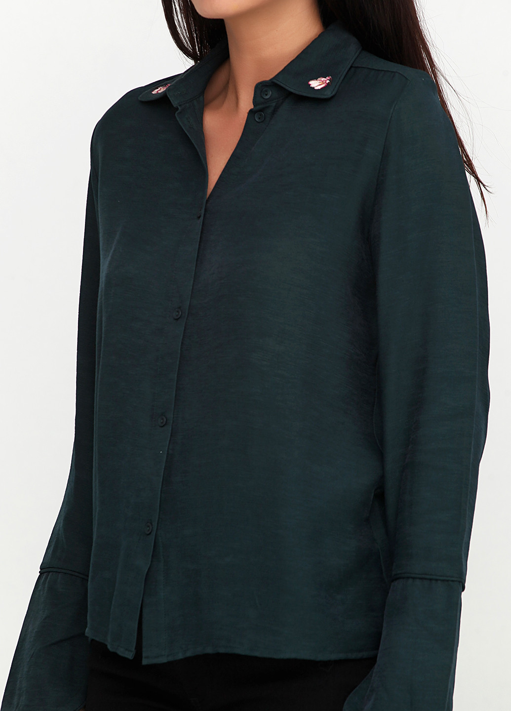Темно-зеленая демисезонная блуза Minimum