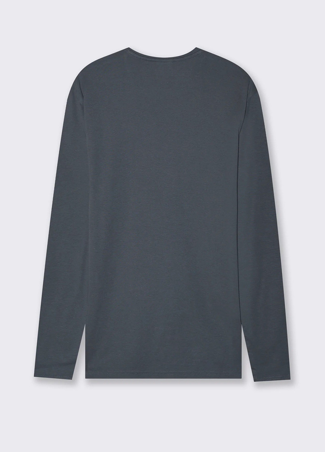 Серо-синий демисезонный кэжуал лонгслив Piazza Italia однотонный