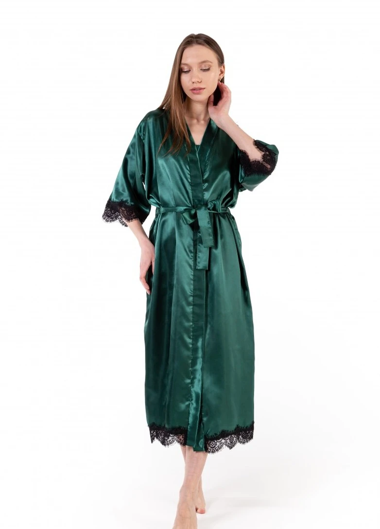 Халат женский 108-112 3XL Изумруд Angelo Dolce l-12-1 (253096936)