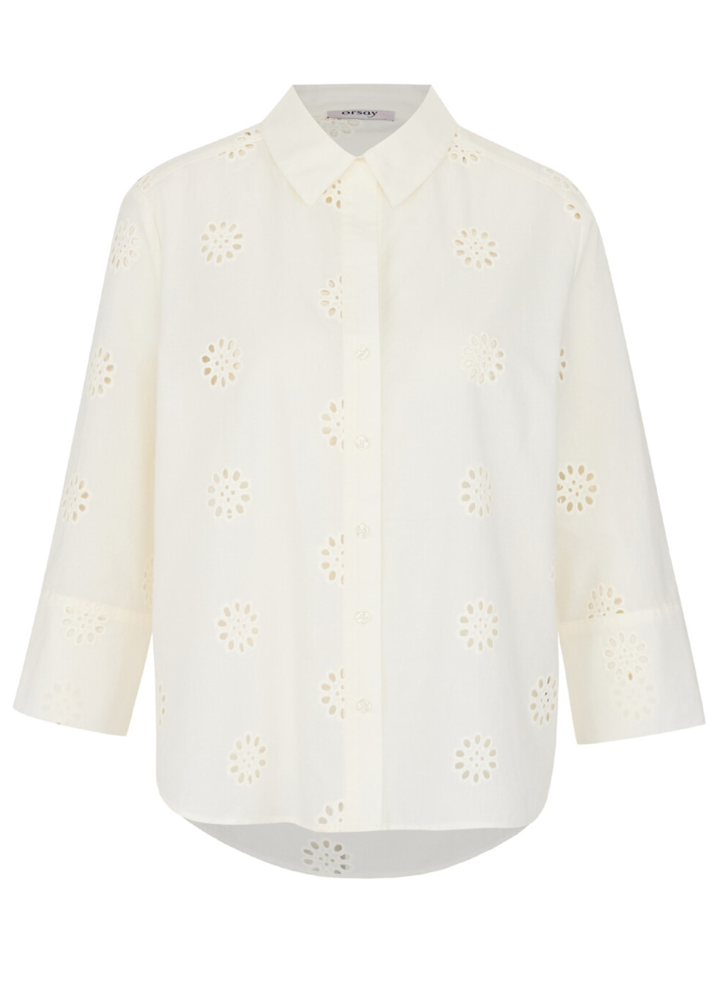 Белая кэжуал рубашка однотонная Orsay