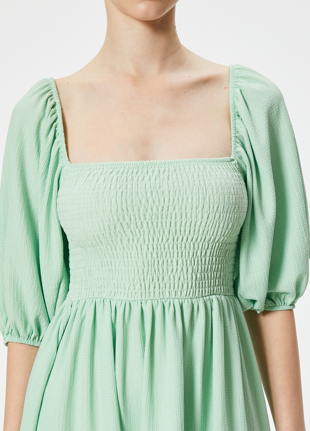 Фісташкова кежуал сукня а-силует, з відкритою спиною KOTON однотонна