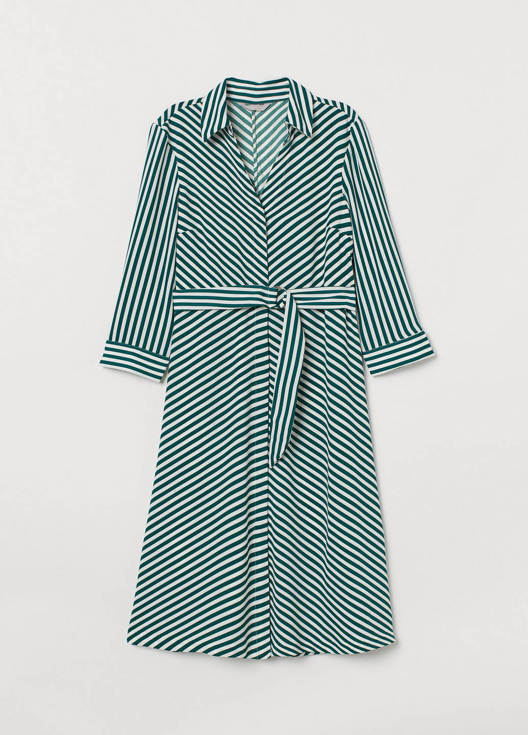 Зелена сукня H&M в смужку