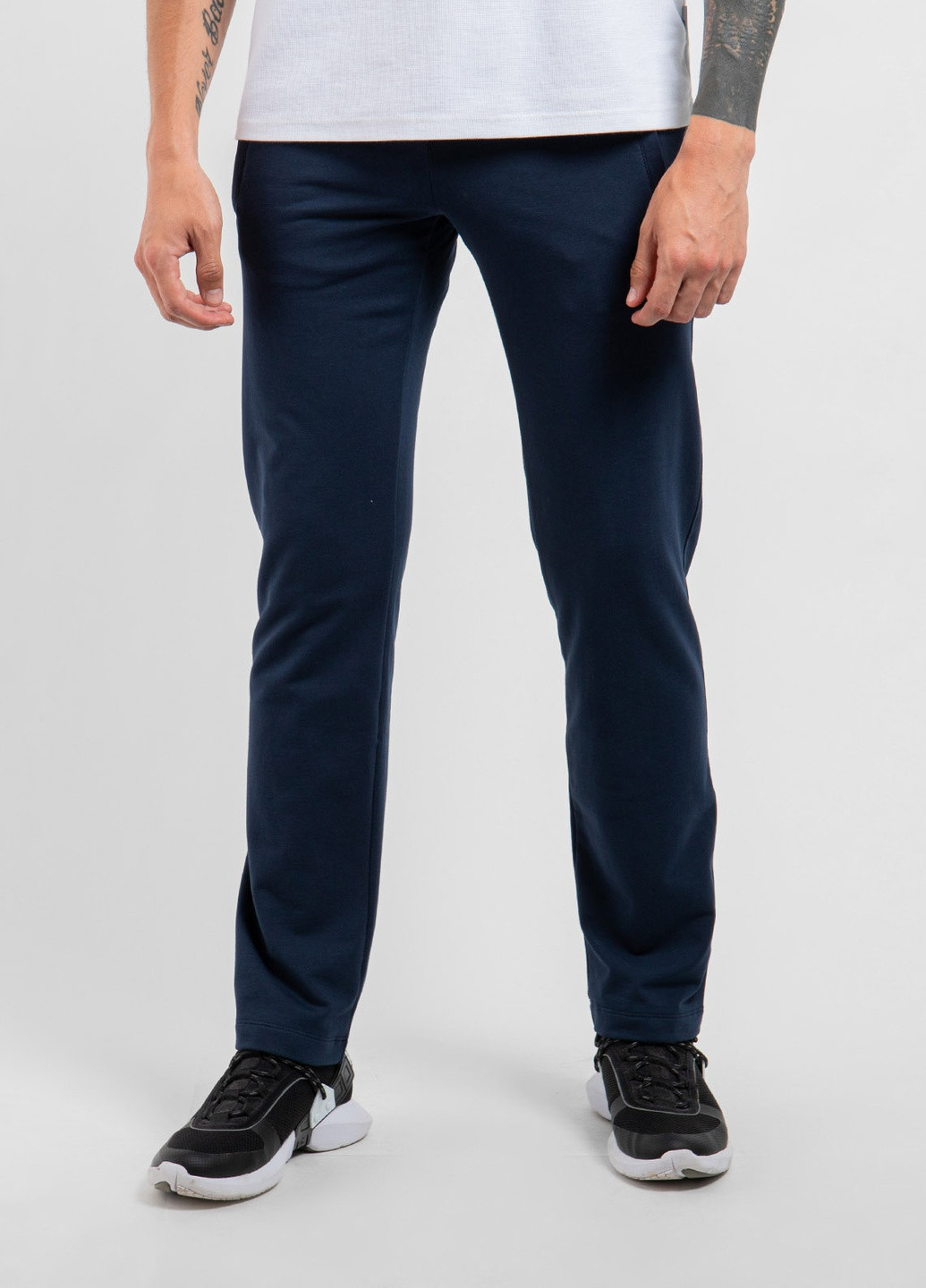 Темно-синие хлопковые спортивные брюки Baldinini (238364679)
