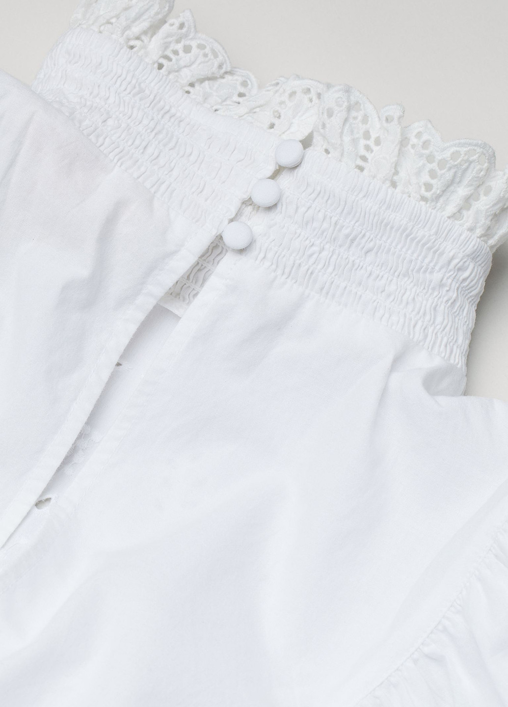 Белое кэжуал платье а-силуэт H&M однотонное