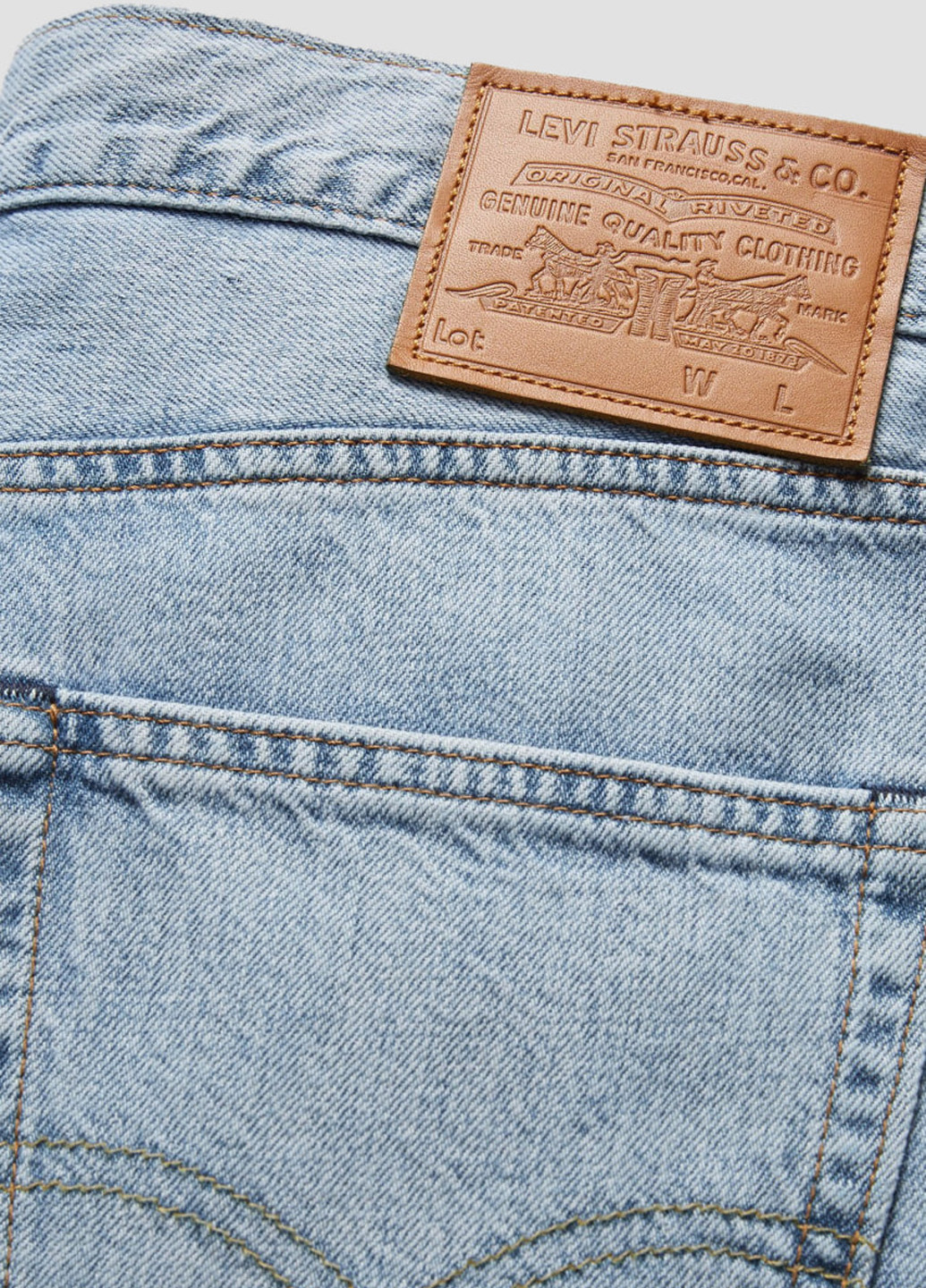 Голубые демисезонные прямые джинсы Levi Strauss & Co