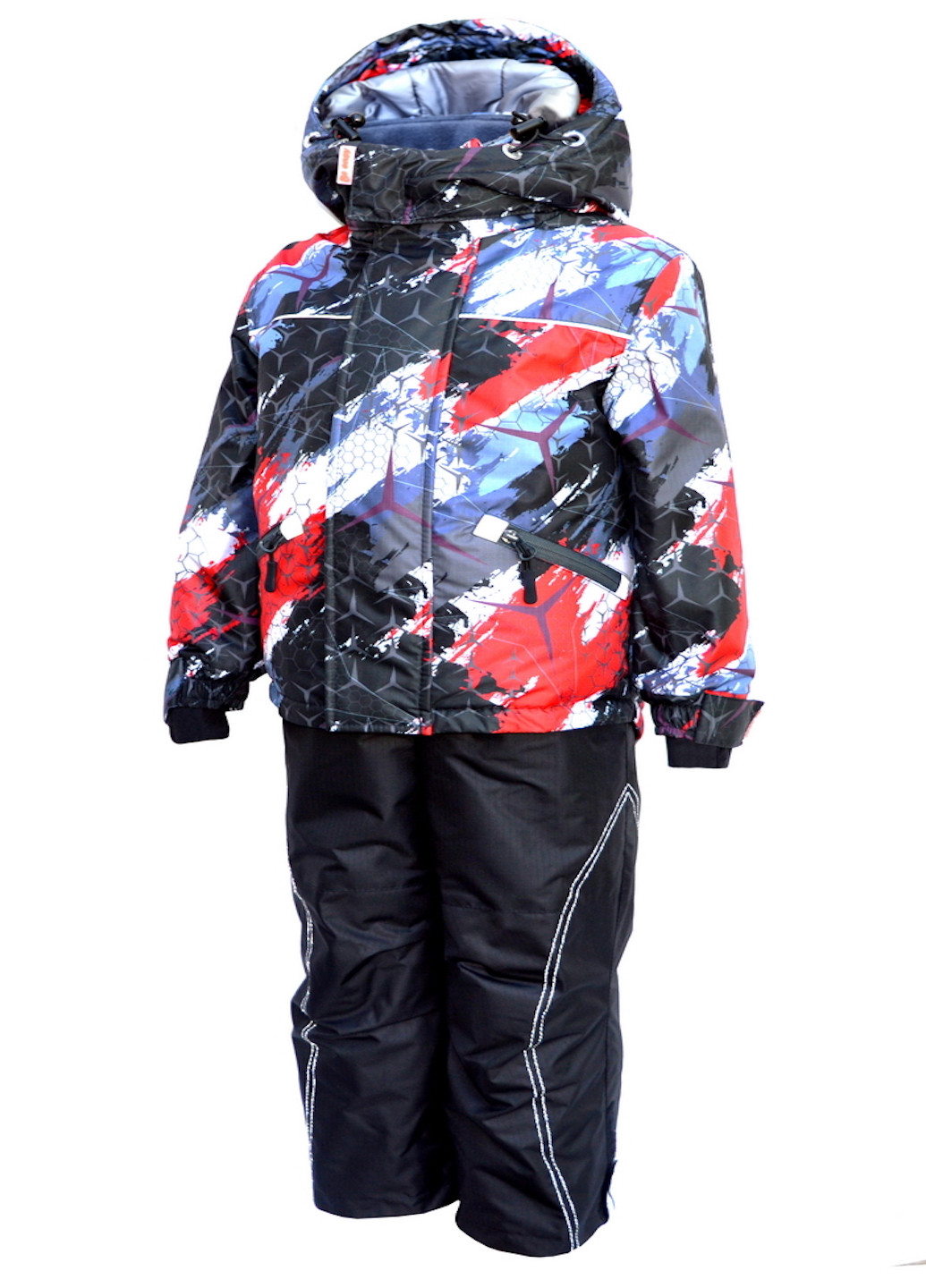 Черный зимний зимний костюм (куртка+полукомбинезон) из мембранной ткани Be easy
