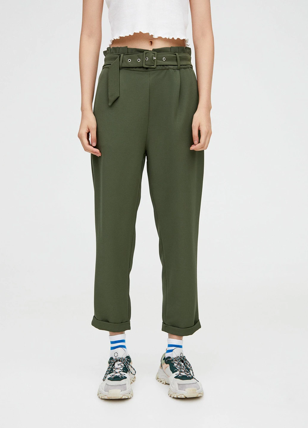 Штани,хакі, Pull & Bear (244287082)