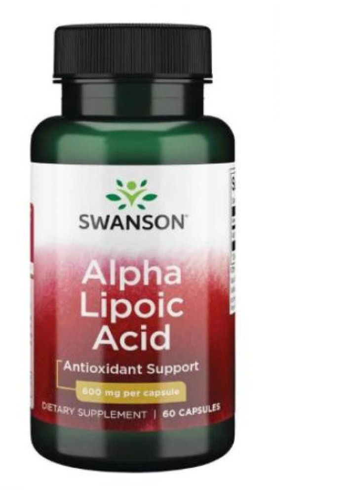 Альфа-липоевая кислота Alpha Lipoic Acide 600mg 60caps Swanson (232599867)