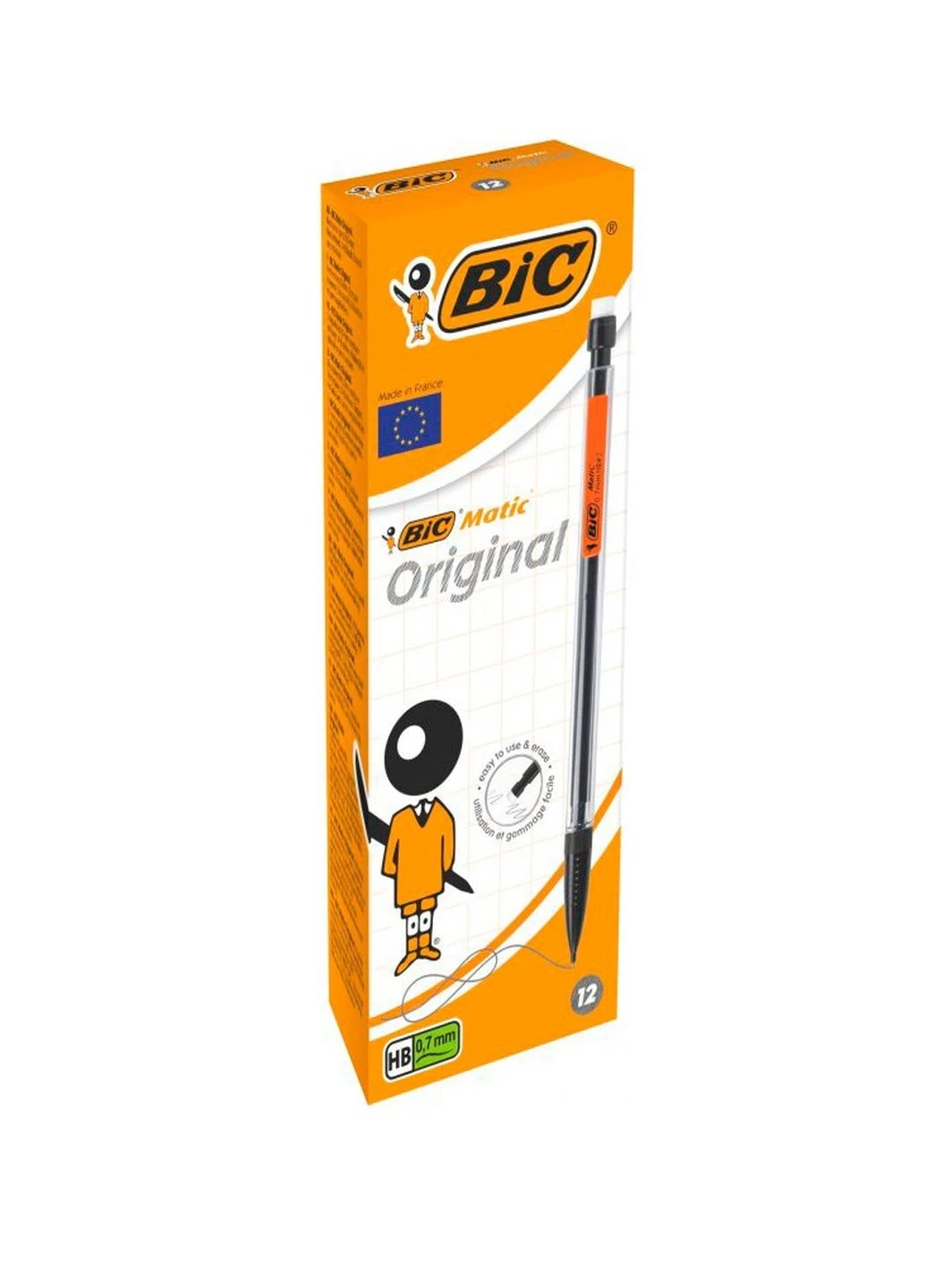 Набор механических карандашей HB с ластиком 12 шт Bic (248407898)