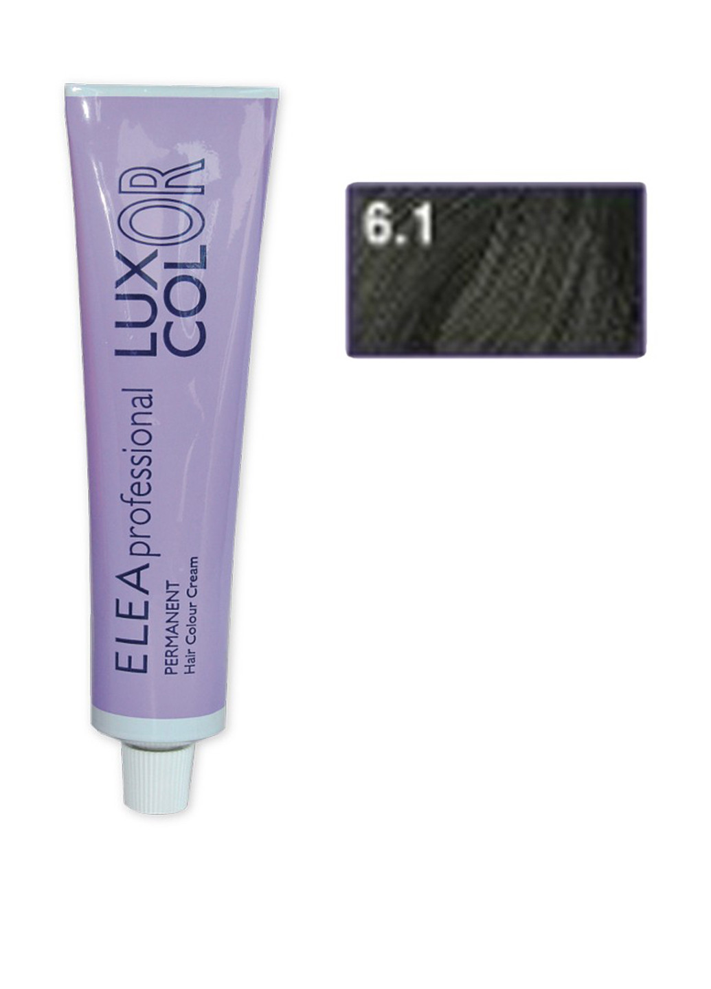6.1, крем-фарба для волосся Permanent Hair Colour Cream (попелястий темно-русявий), 60 мл Elea Professional (75296082)