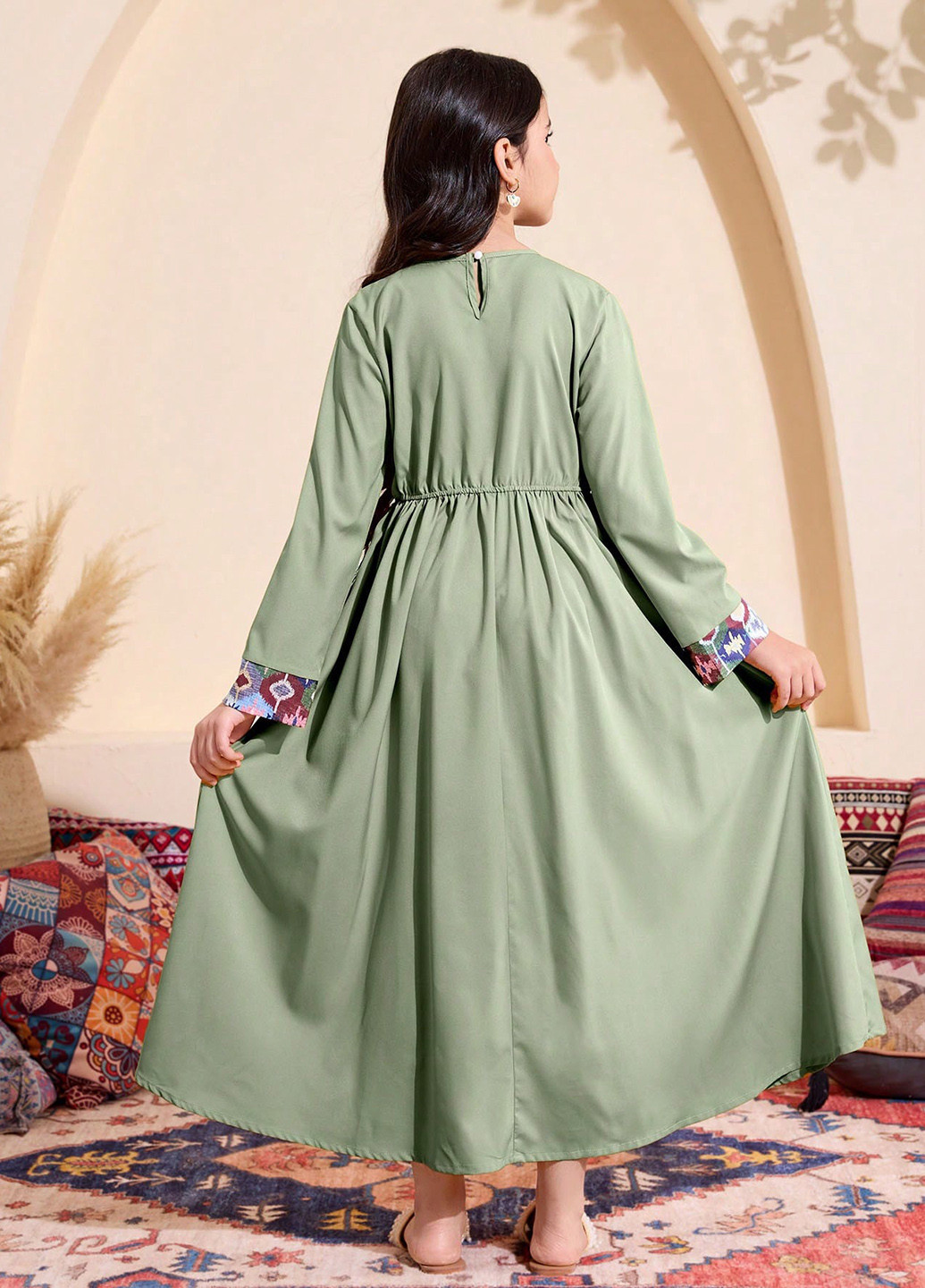 Фисташковое платье SHEIN (366512760)