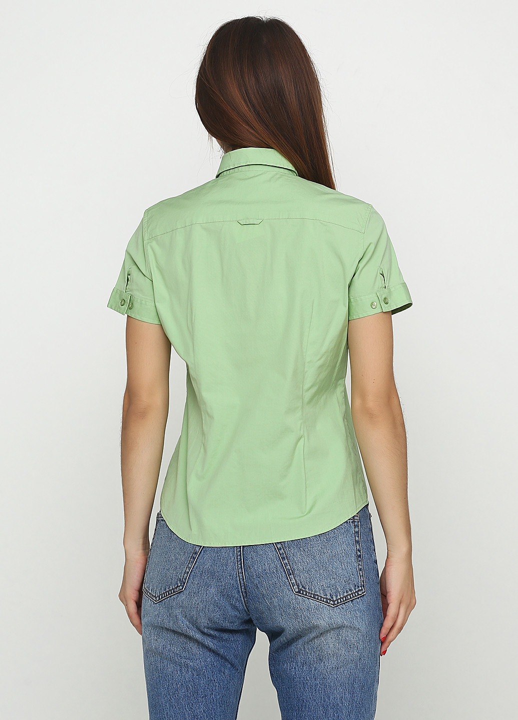 Светло-зеленая кэжуал рубашка однотонная Gant