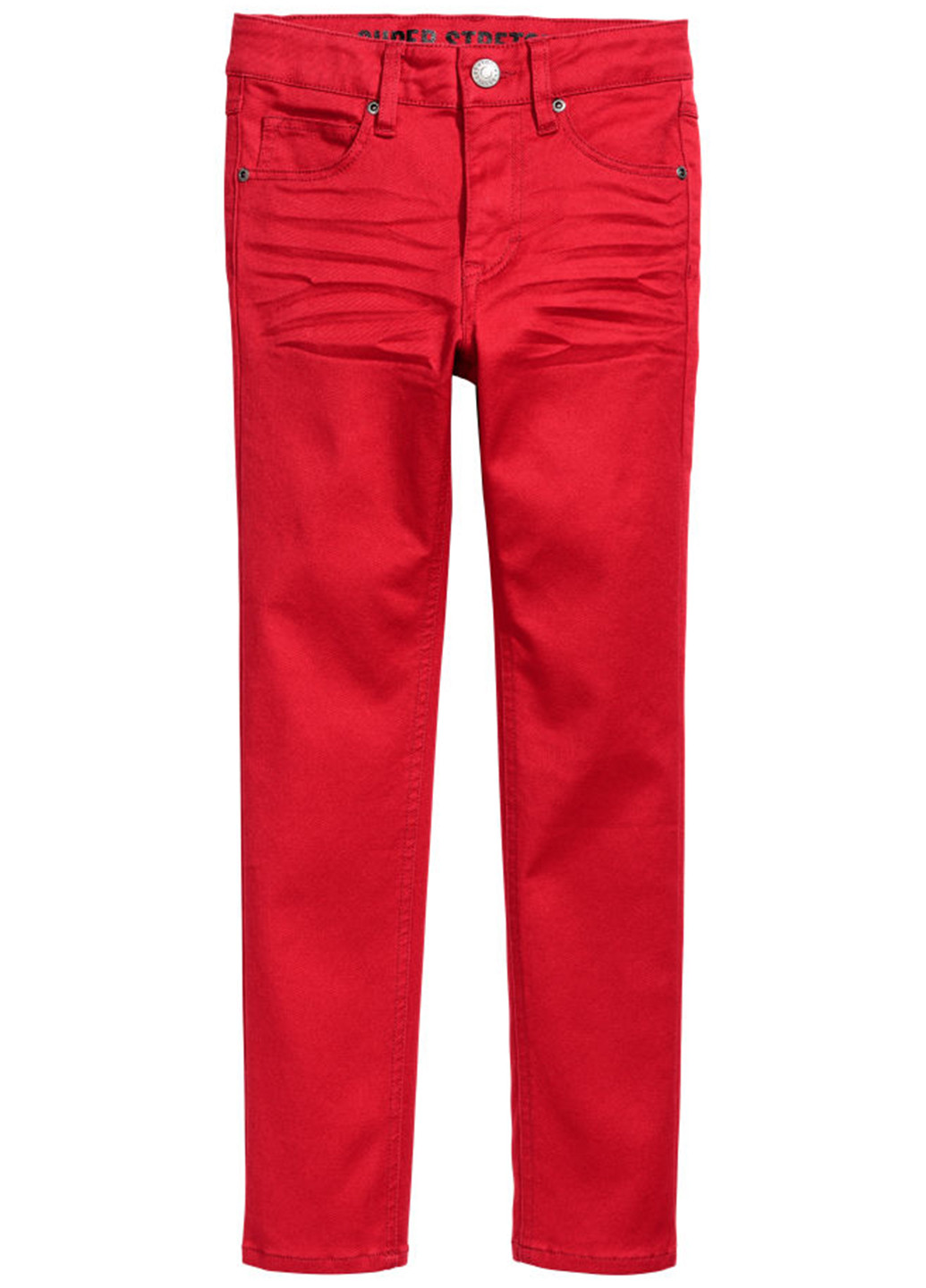 Красные демисезонные со средней талией джинсы H&M