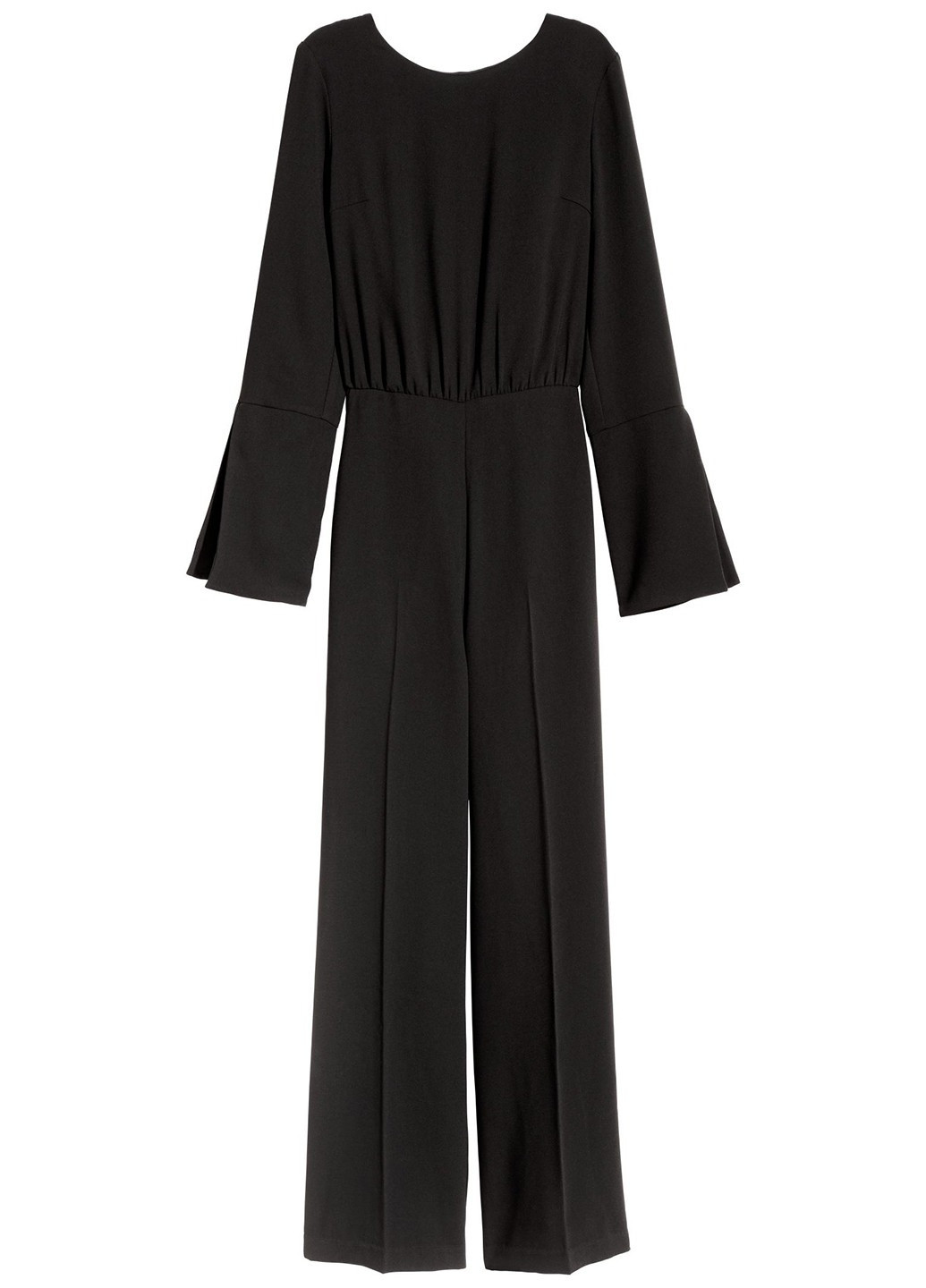Комбінезон H&M комбінезон-брюки однотонний чорний вечірній, кежуал поліестер