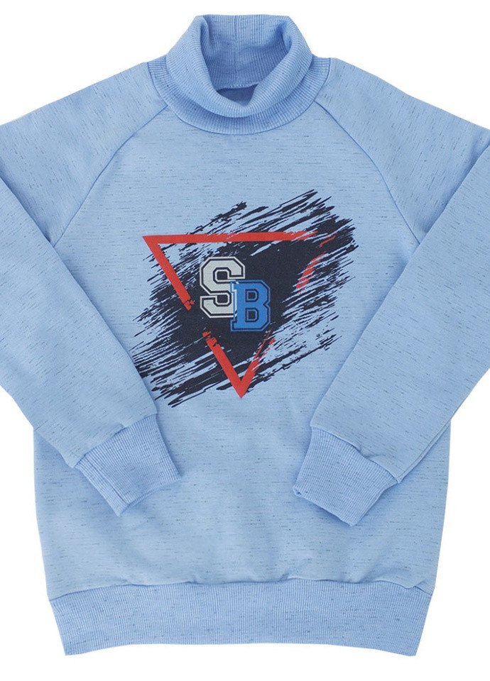 Голубой зимний детский свитер для мальчика sv-17-2-18 *супербой* Габби