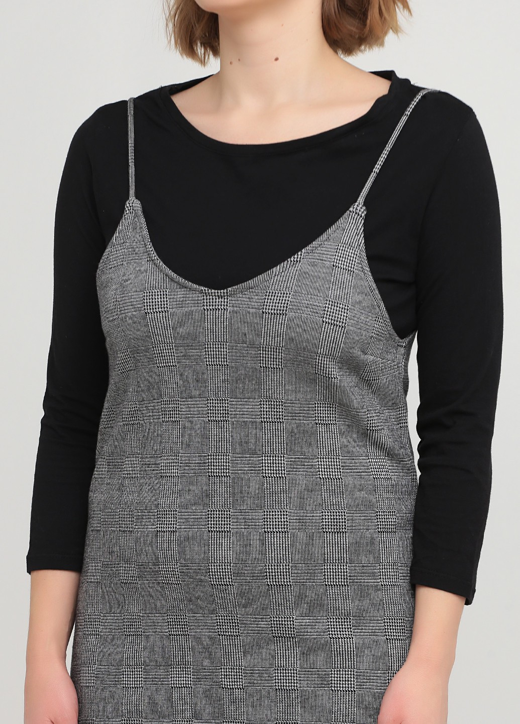 Демисезонный женский сарафан Springfield в клеточку