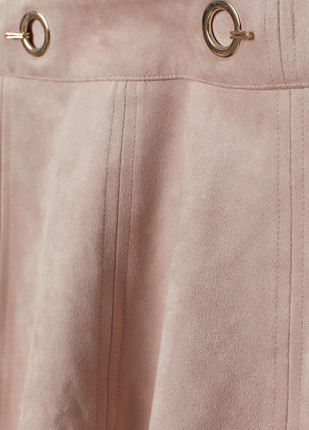 Бледно-розовая кэжуал однотонная юбка H&M клешированная