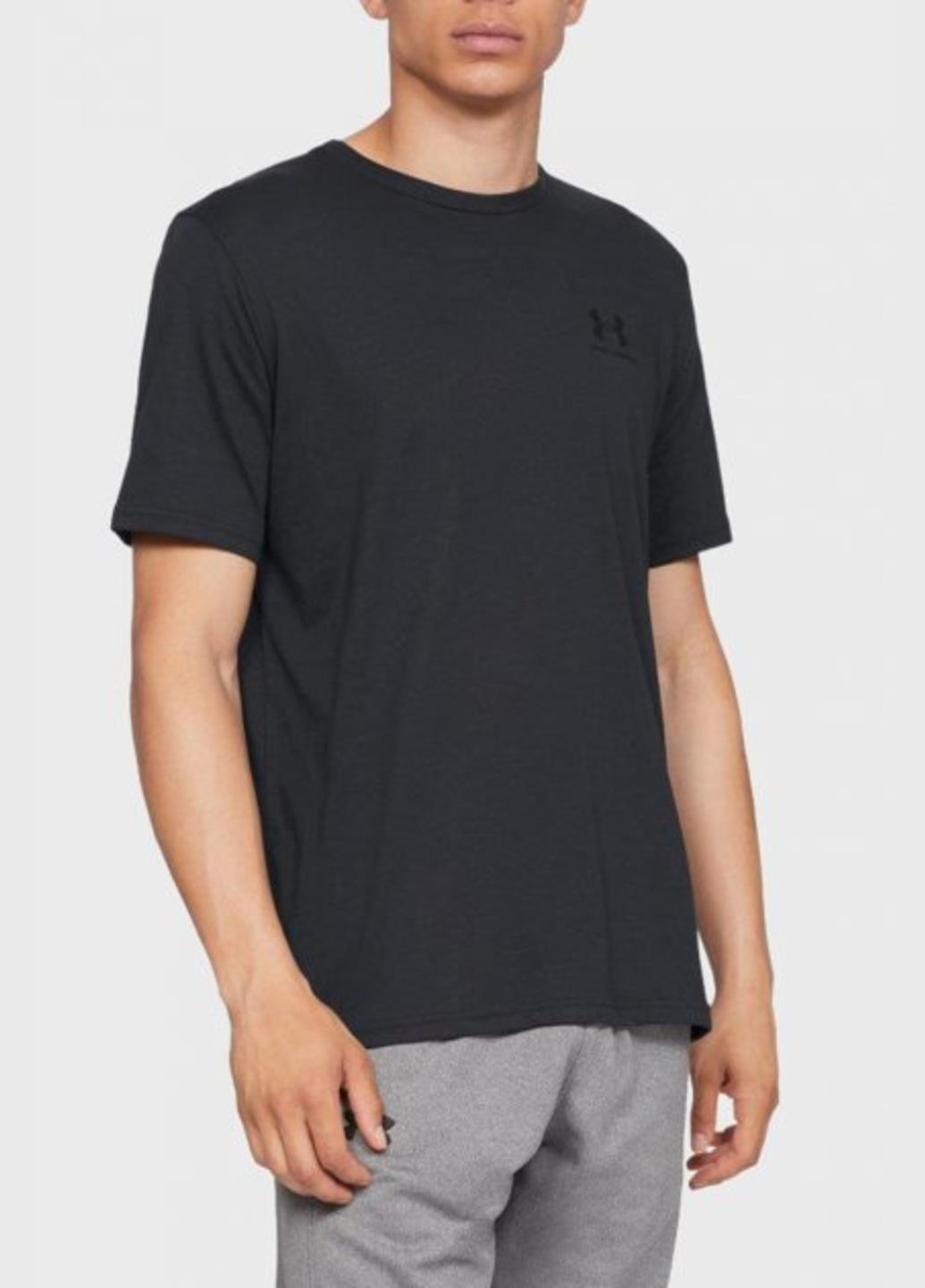 Чорна футболка 1326799-001 Under Armour SPORTSTYLE LEFT CHEST SS