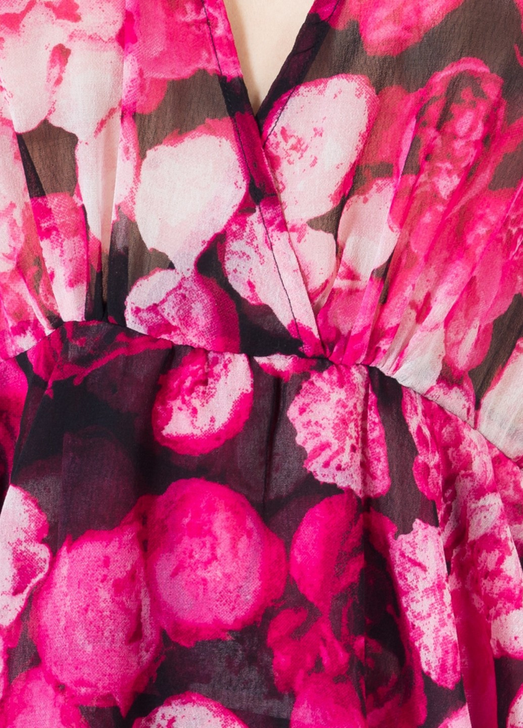 Комбинированное кэжуал платье клеш, на запах NA-KD розы