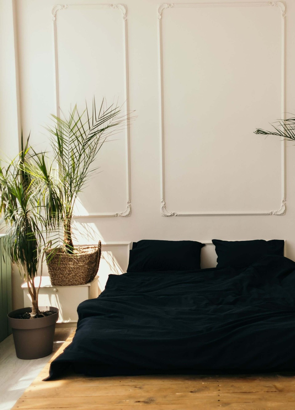 Комплект белья из вареного хлопка Black (полуторный) Leglo (253876235)