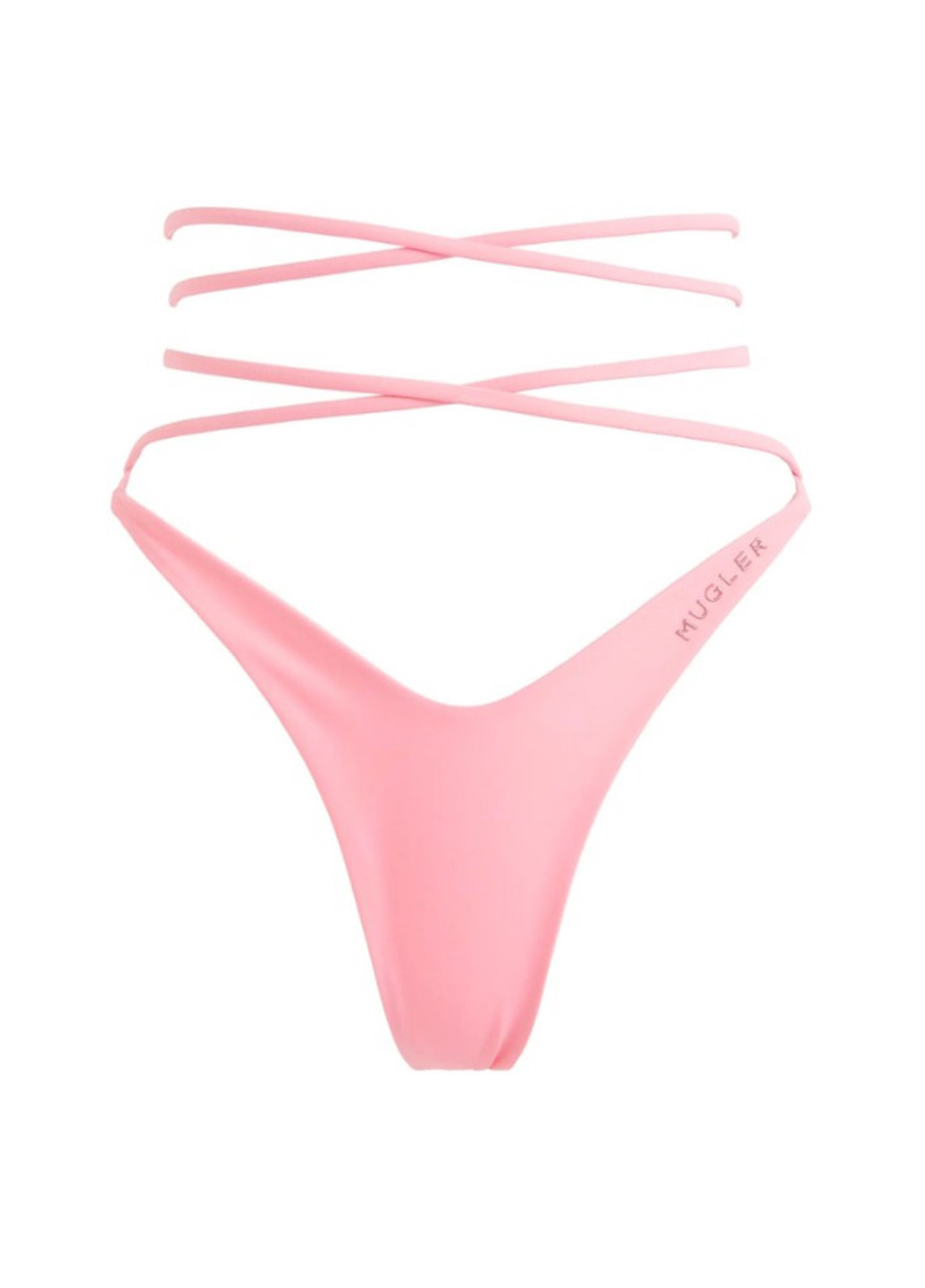 Розовые купальные трусики однотонные Mugler