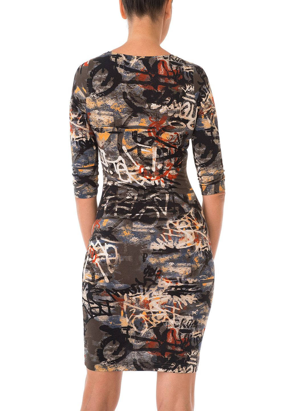 Комбинированное кэжуал платье Apriori с абстрактным узором