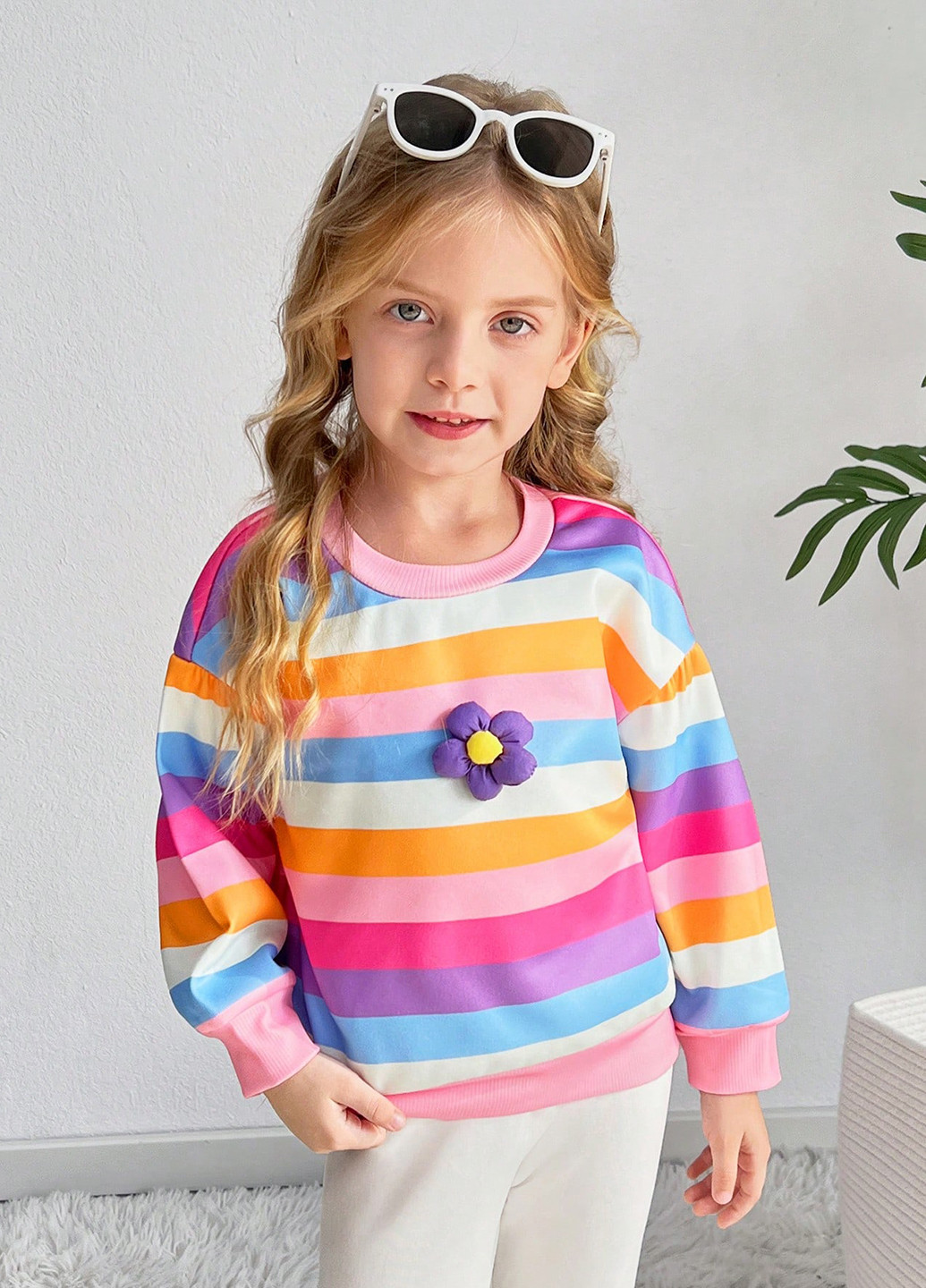 Комбинированный демисезонный комплект (свитшот, брюки) SHEIN