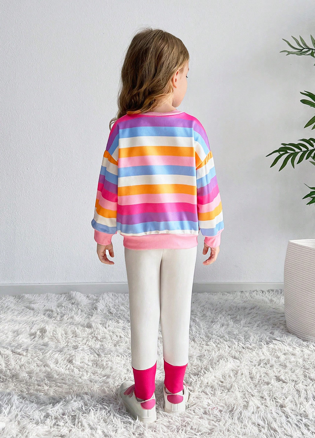 Комбинированный демисезонный комплект (свитшот, брюки) SHEIN