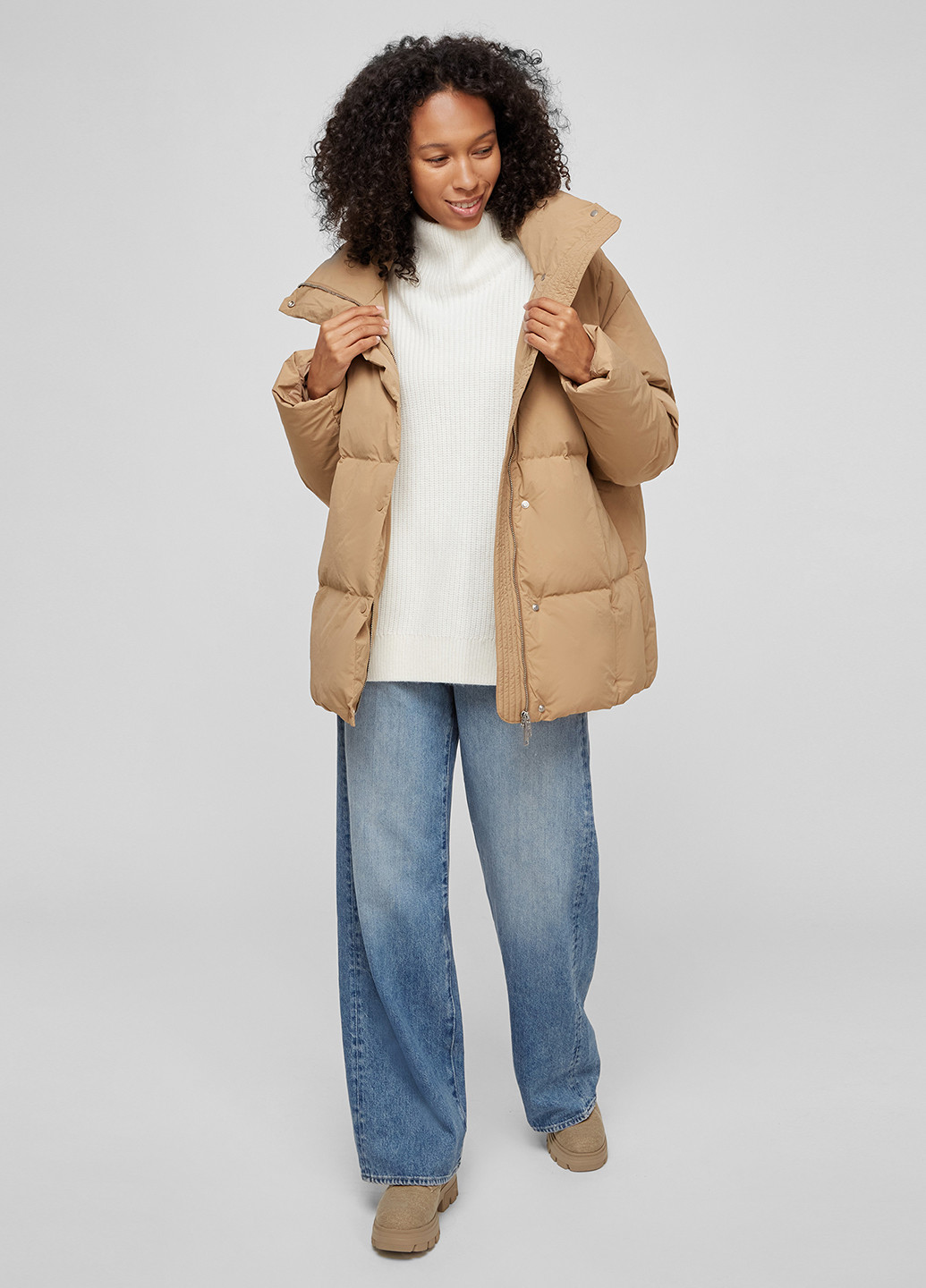 Бежевий зимній Пуховик PRPY