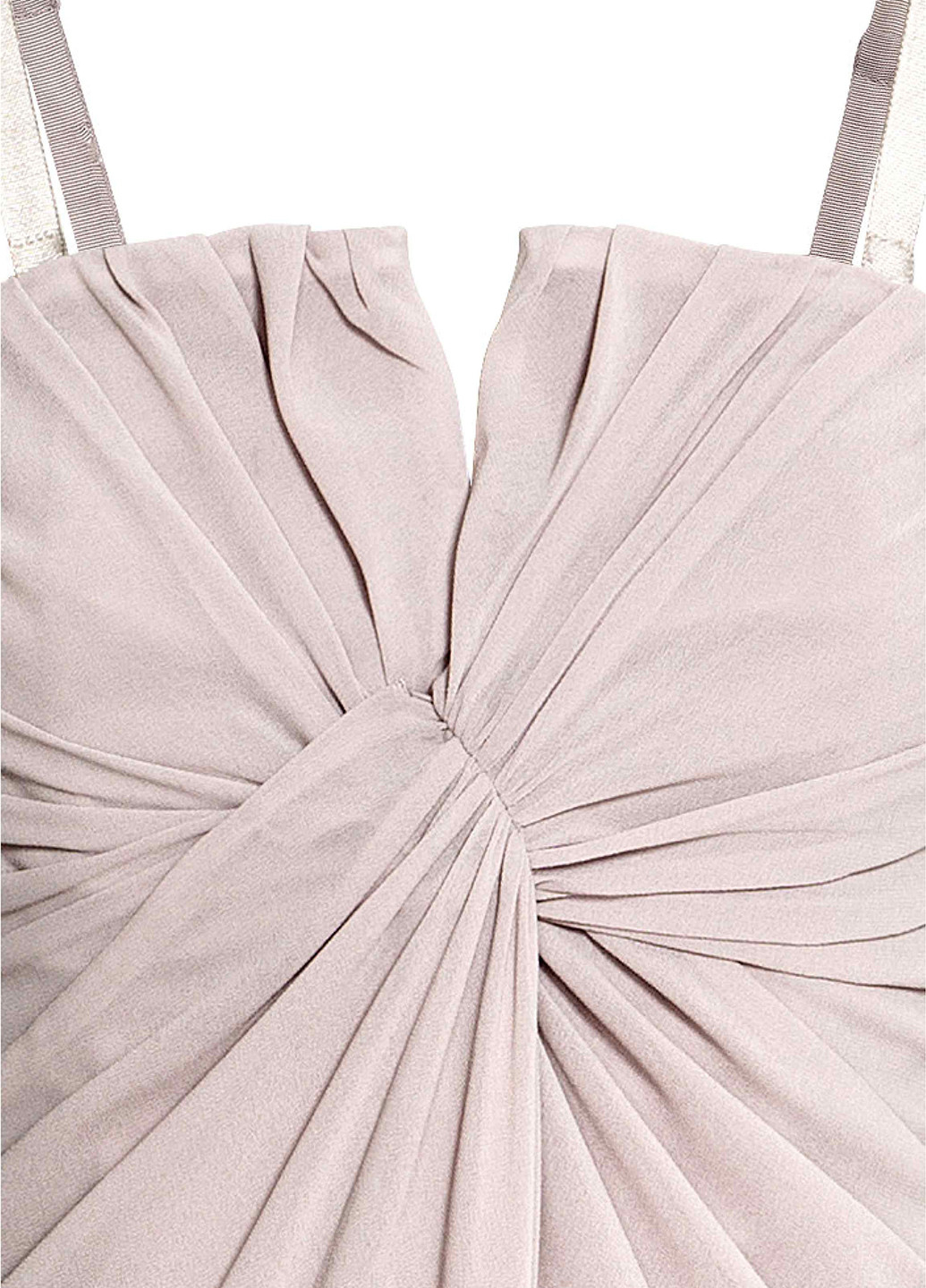 Сіро-бежева вечірня сукня H&M однотонна